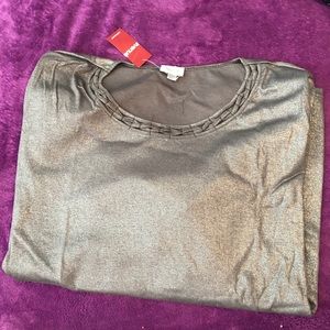 Long sleeve shimmery blouse